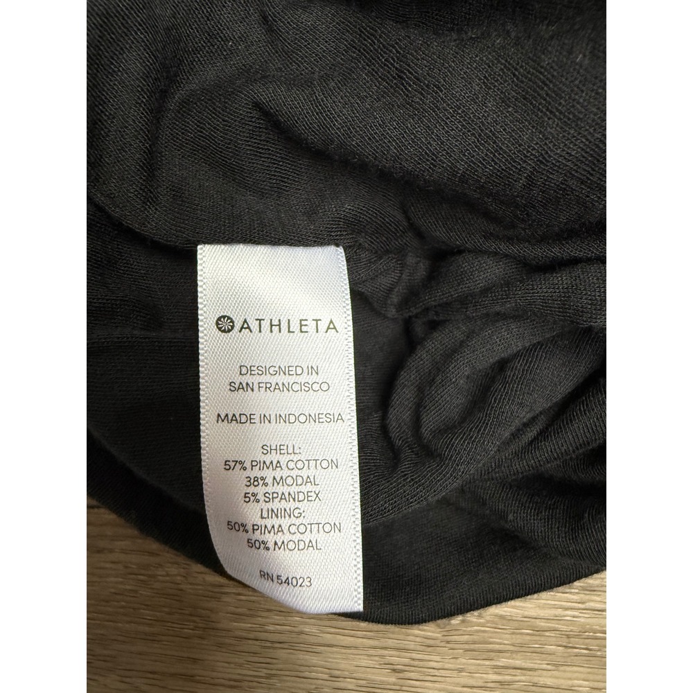 Athleta Carefree Long Sleeve Ruched Dress – Women's XL Black New With Tags - Picture 9 of 13